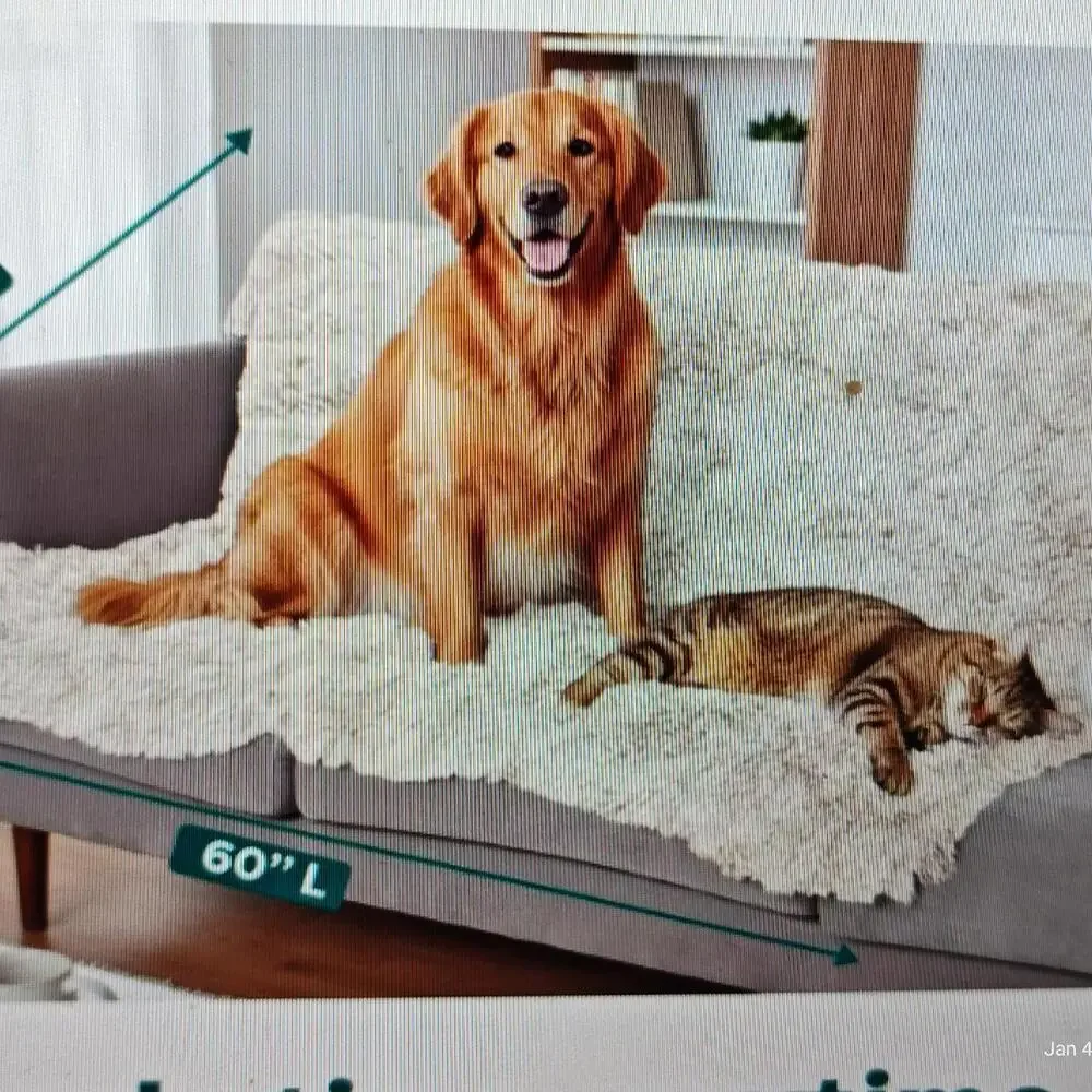 Waterproof Throw Blanket for Dogs & Indoor Cats, Reversible XLARGE Dark Brown